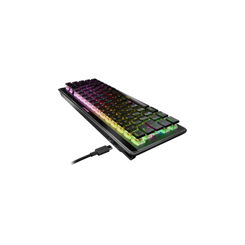 Roccat Vulcan II Mini Air, Gaming-Tastatur(schwarz, DE-Layout, Roccat Titan II Optical Red)