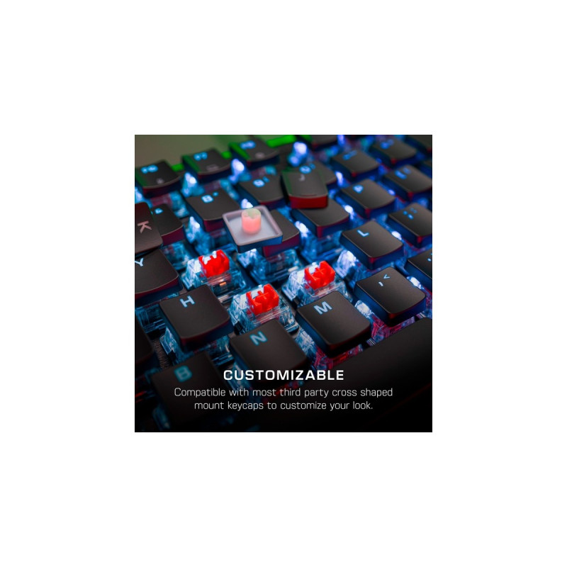 Roccat Vulcan II, Gaming-Tastatur(schwarz, DE-Layout, Roccat Titan II Red)