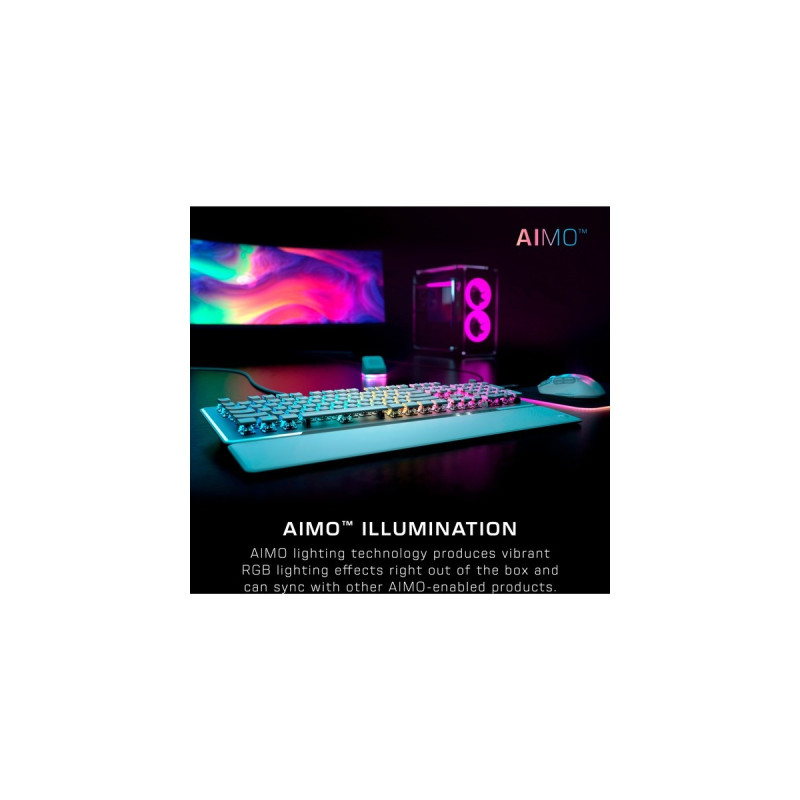 Roccat Vulcan II, Gaming-Tastatur(weiß, DE-Layout, Roccat Titan II Red, Outlet)