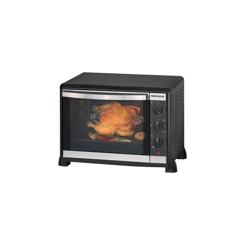 Rommelsbacher Back & Grill Ofen mit Umluft BG 1550, Mini-Backofen(schwarz, Retail)