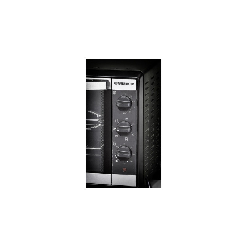 Rommelsbacher Back & Grill Ofen mit Umluft BG 1550, Mini-Backofen(schwarz, Retail)