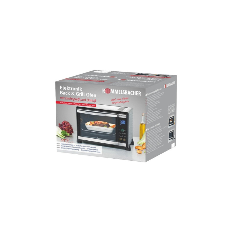 Rommelsbacher Back- und Grillgerät BGE 1580/E, Mini-Backofen(edelstahl)