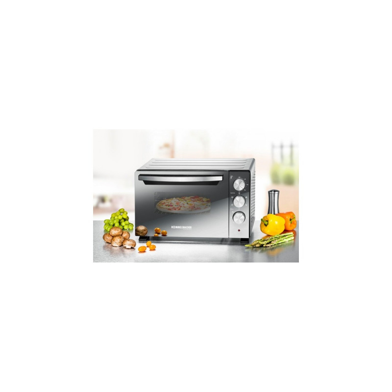 Rommelsbacher Back- und Grillofen BGS 1400, Mini-Backofen(silber/schwarz)