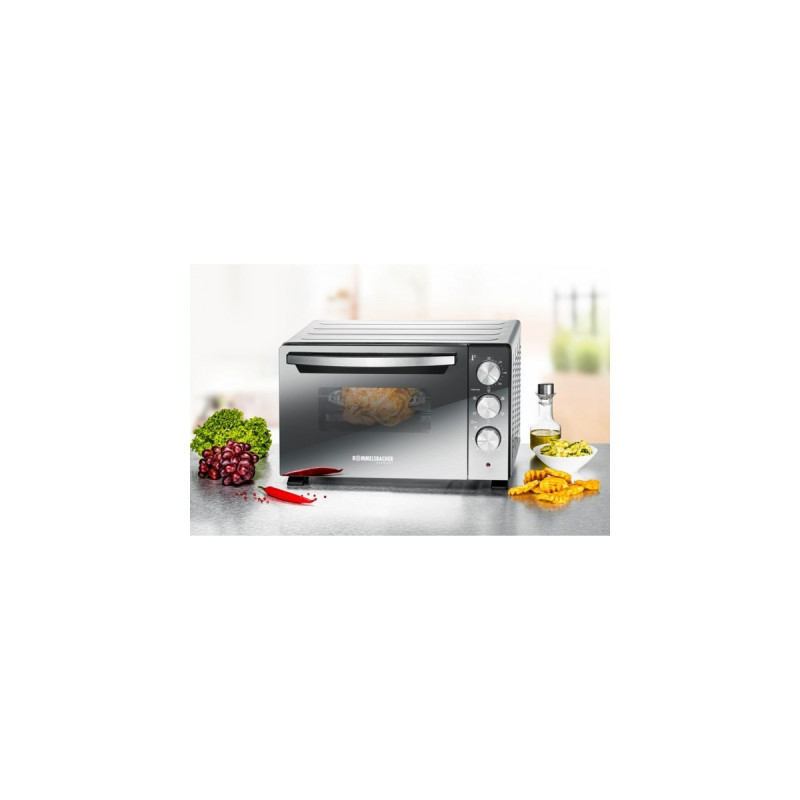 Rommelsbacher Back- und Grillofen BGS 1400, Mini-Backofen(silber/schwarz)
