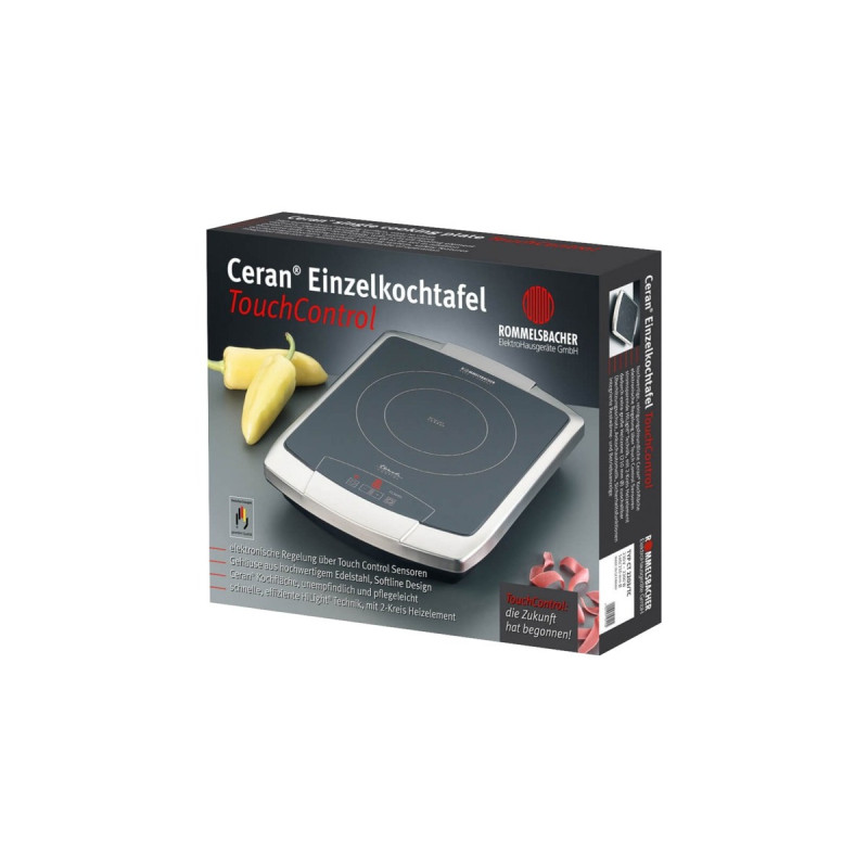 Rommelsbacher Einzelkochtafel CT 2203/TC, Kochplatte(edelstahl)