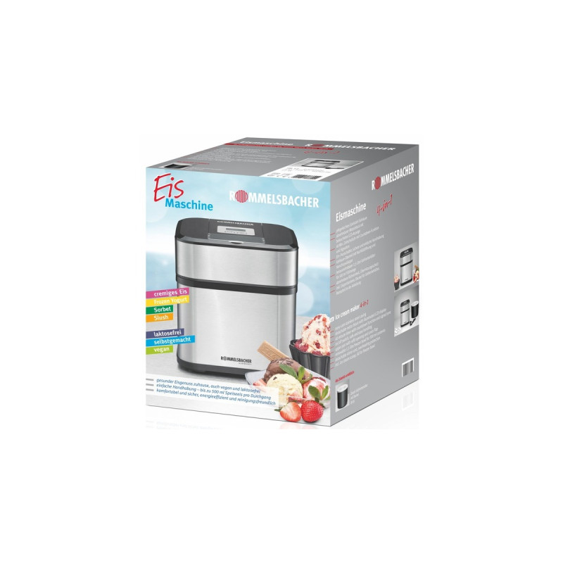 Rommelsbacher Eismaschine IM 12 Kurt(edelstahl/schwarz)