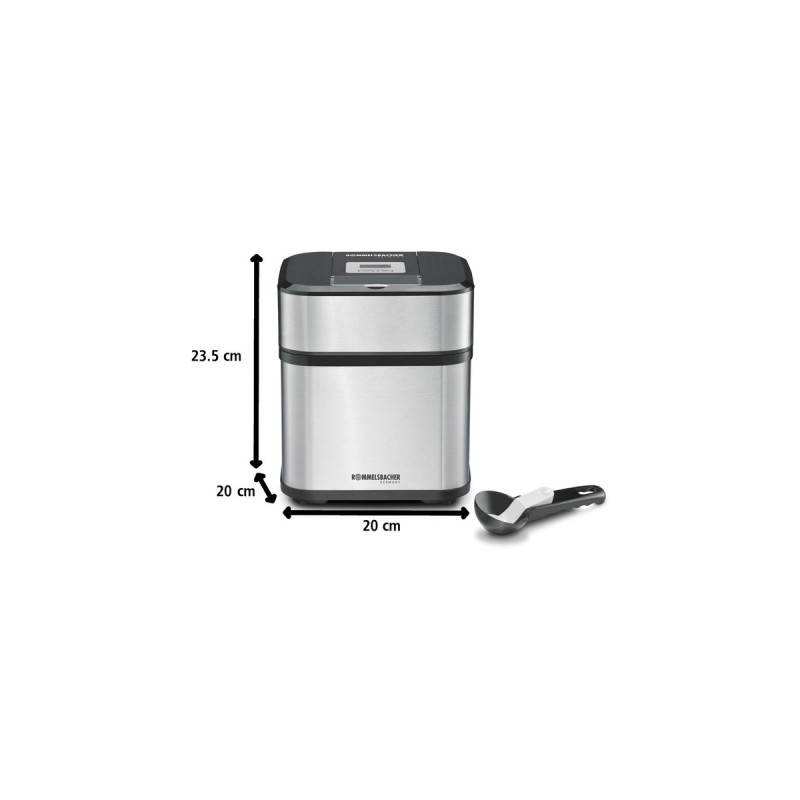 Rommelsbacher Eismaschine IM 12 Kurt(edelstahl/schwarz)