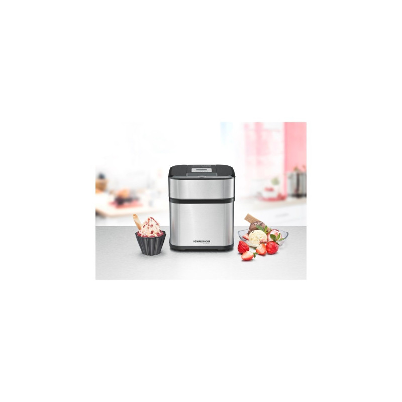 Rommelsbacher Eismaschine IM 12 Kurt(edelstahl/schwarz)