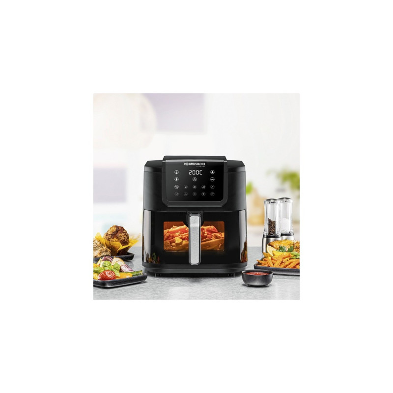 Rommelsbacher Heißluftfritteuse FRH 1700 XXL(schwarz, 1.700 Watt)