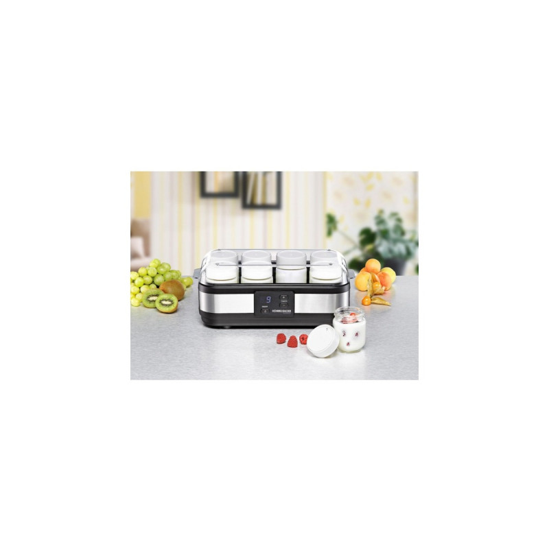 Rommelsbacher Joghurt-Maker JG 40, Joghurtbereiter(edelstahl/schwarz, Outlet)