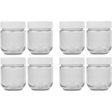 Rommelsbacher Joghurtbereiter-Ersatzgläser-Set JG 8, Glas(transparent/weiß, 8-teilig)