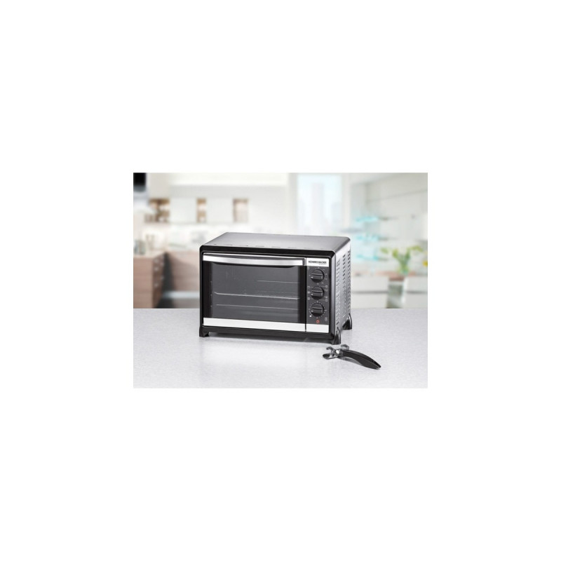 Rommelsbacher Kleinbackofen mit Umluft BG 1055/E, Mini-Backofen(silber/schwarz, Retail)