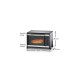 Rommelsbacher Kleinbackofen mit Umluft BG 1055/E, Mini-Backofen(silber/schwarz, Retail)