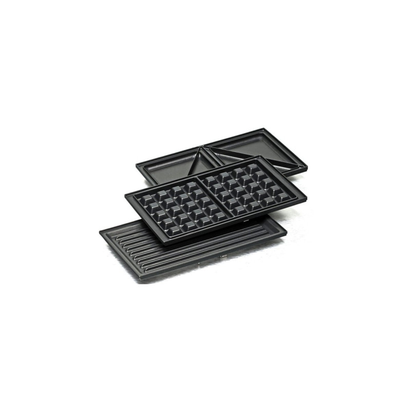 Rommelsbacher Multi Toast & Grill SWG 700 3-in-1 Max, Kontaktgrill(schwarz/edelstahl, 700 Watt, mit 3 Platten-Sets)