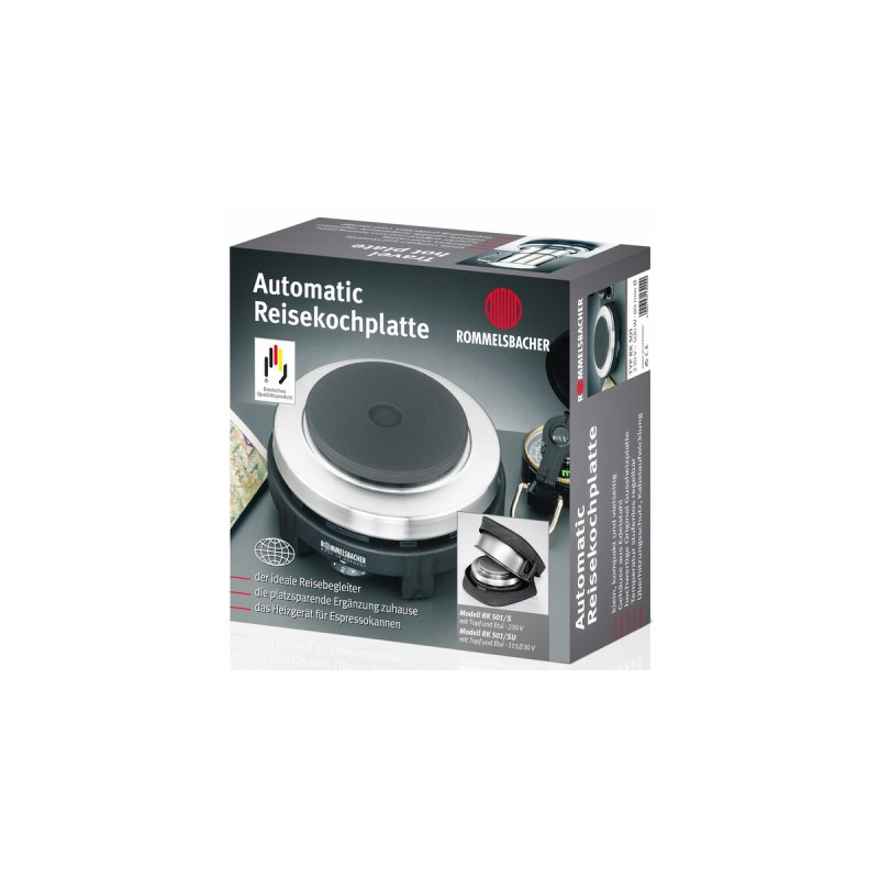 Rommelsbacher Reisekochplatte RK 501(edelstahl/schwarz)
