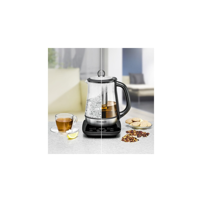 Rommelsbacher Tee- & Wasserkocher TA 2000(schwarz/edelstahl, 1,2 Liter)