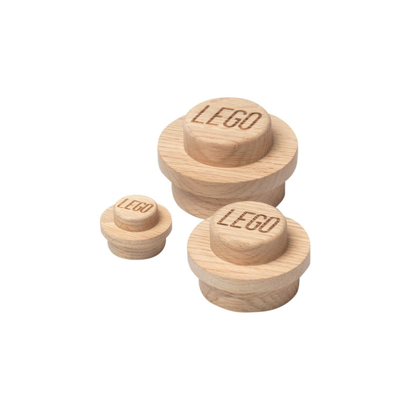 Room Copenhagen LEGO 1x1 Garderobe, 3er-Set 40160900, Wandhalterung(eiche, hell)