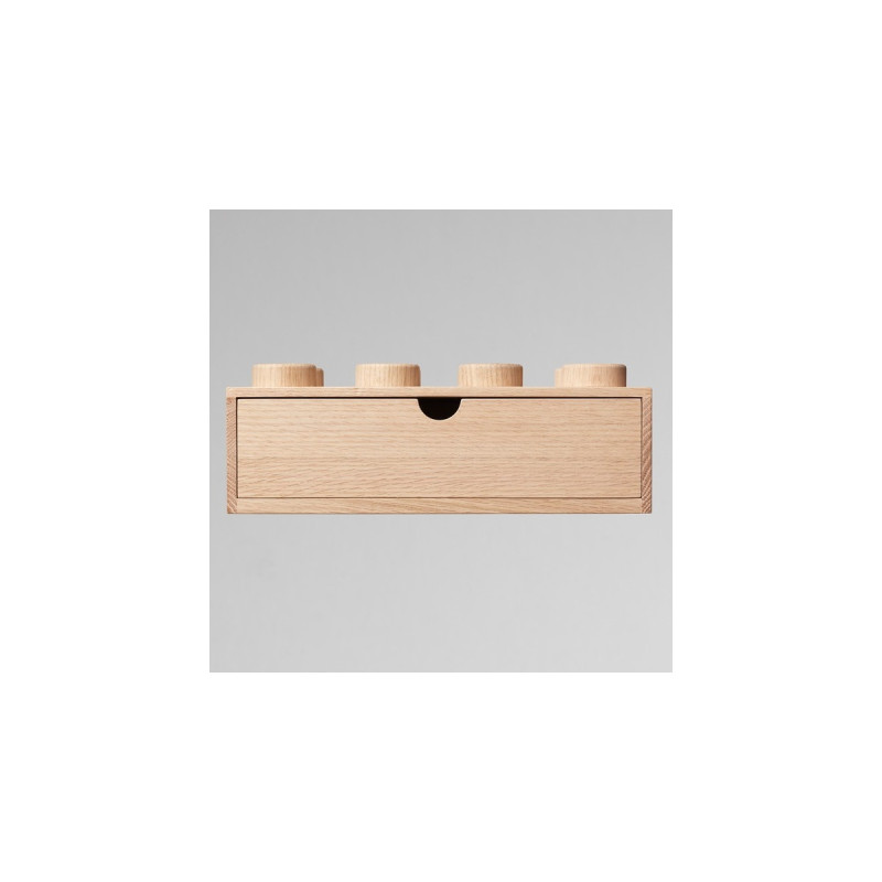 Room Copenhagen LEGO 2x4 Holz Schreibtischschublade, Aufbewahrungsbox(eiche, hell)