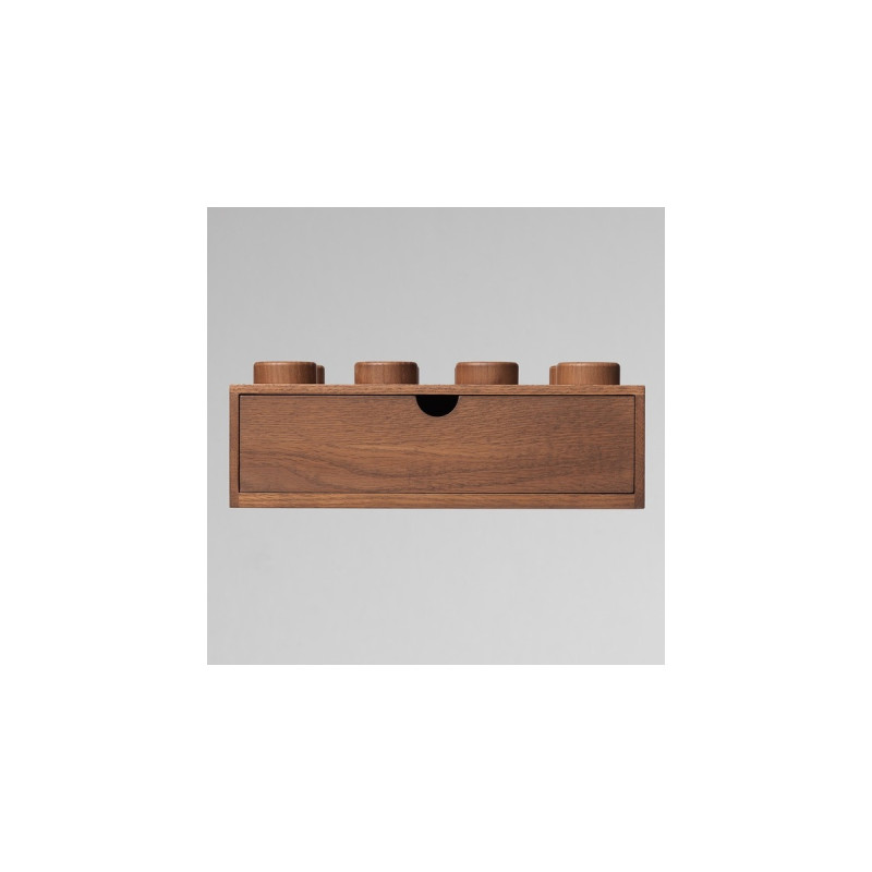 Room Copenhagen LEGO 2x4 Holz Schreibtischschublade, Aufbewahrungsbox(eiche, dunkel, Outlet)