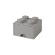 Room Copenhagen LEGO Brick Drawer 4 grau, Aufbewahrungsbox(grau)