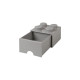 Room Copenhagen LEGO Brick Drawer 4 grau, Aufbewahrungsbox(grau)