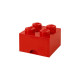 Room Copenhagen LEGO Brick Drawer 4 rot, Aufbewahrungsbox(rot)