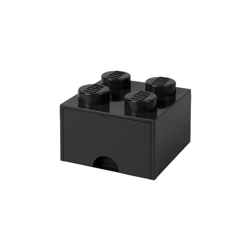 Room Copenhagen LEGO Brick Drawer 4 schwarz, Aufbewahrungsbox(schwarz)