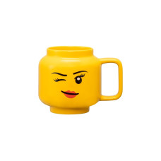 Room Copenhagen LEGO Keramiktasse Winking Girl, groß(gelb)