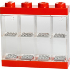 Room Copenhagen LEGO Minifiguren Display Case 8 rot, Aufbewahrungsbox(rot/transparent)