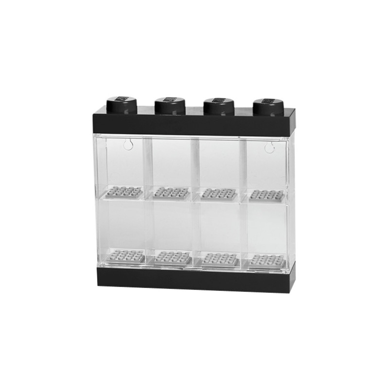 Room Copenhagen LEGO Minifiguren Display Case 8 schwarz, Aufbewahrungsbox(schwarz/transparent)