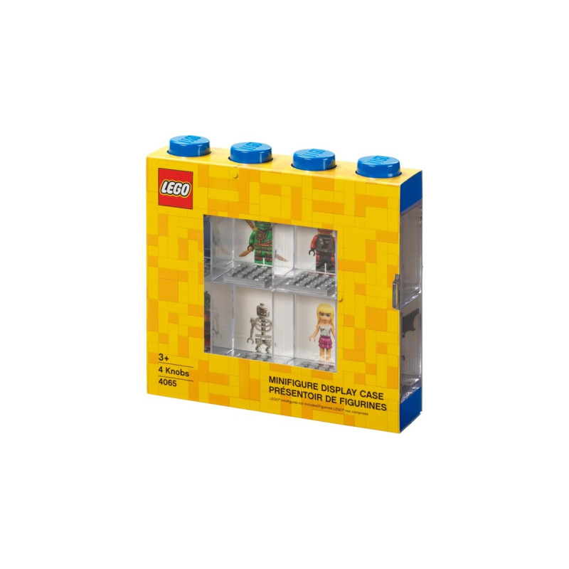 Room Copenhagen LEGO Minifiguren Vitrine blau, Aufbewahrungsbox(blau/transparent, transparent)