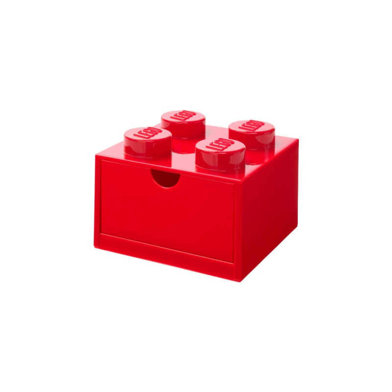 Room Copenhagen LEGO Schreibtischschublade 4, Aufbewahrungsbox(rot, Noppen)