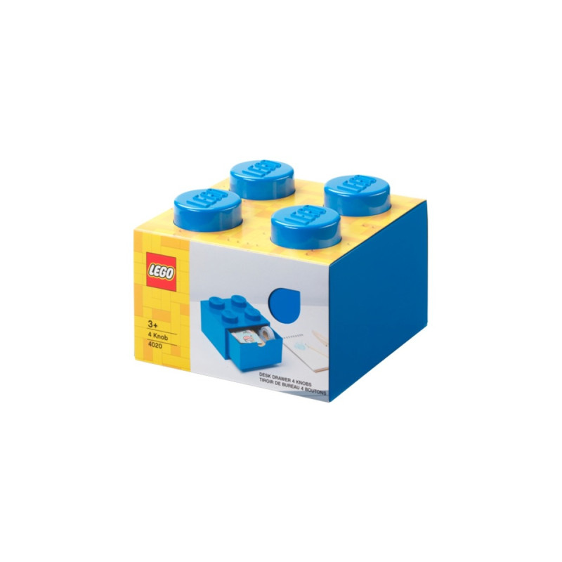 Room Copenhagen LEGO Schreibtischschublade 4, Aufbewahrungsbox(blau, Noppen)