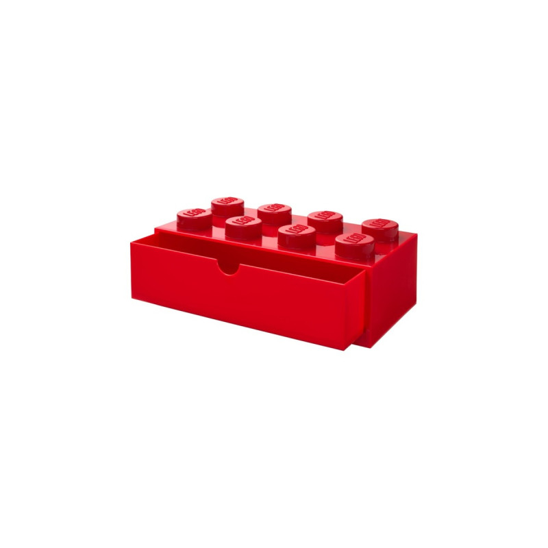Room Copenhagen LEGO Schreibtischschublade 8, Aufbewahrungsbox(rot, Noppen)
