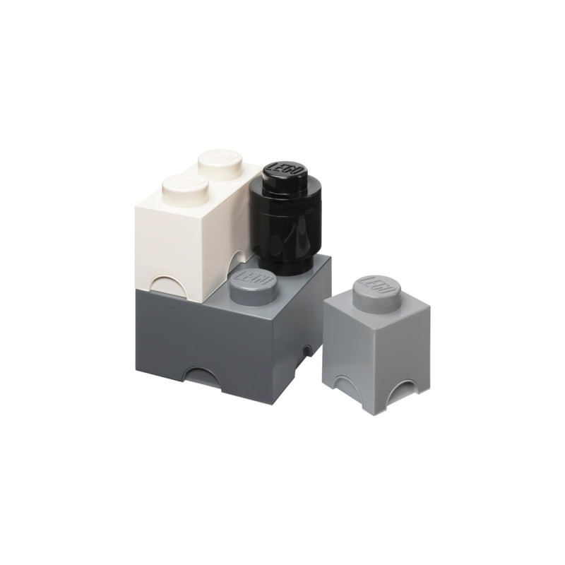 Room Copenhagen LEGO Speicherbaustein Multi Pack 4er, Aufbewahrungsbox(grau, Gr. L)