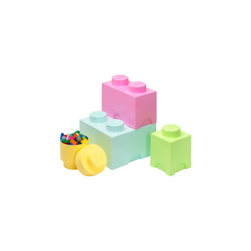 Room Copenhagen LEGO Speicherbaustein Multi Pack 4er, Aufbewahrungsbox(hellgrün, Gr. L)