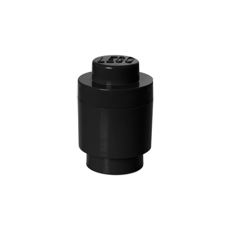 Room Copenhagen LEGO Storage Brick 1 rund schwarz, Aufbewahrungsbox(schwarz)