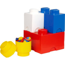 Room Copenhagen LEGO Storage Brick Multi Pack 4er, Aufbewahrungsbox(rot, Gr. L)