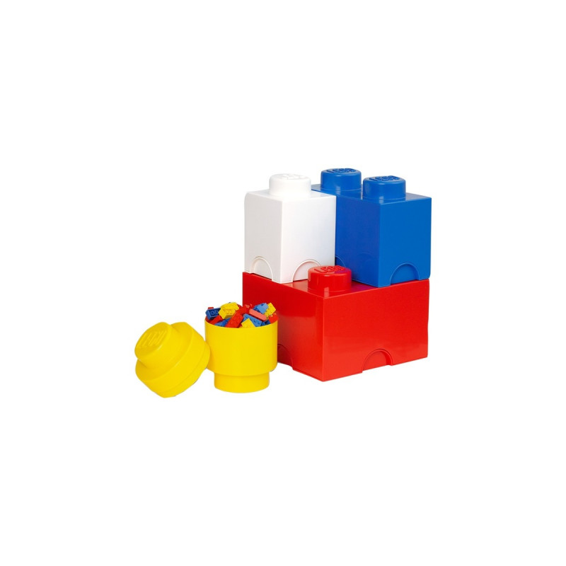 Room Copenhagen LEGO Storage Brick Multi Pack 4er, Aufbewahrungsbox(rot, Gr. L)