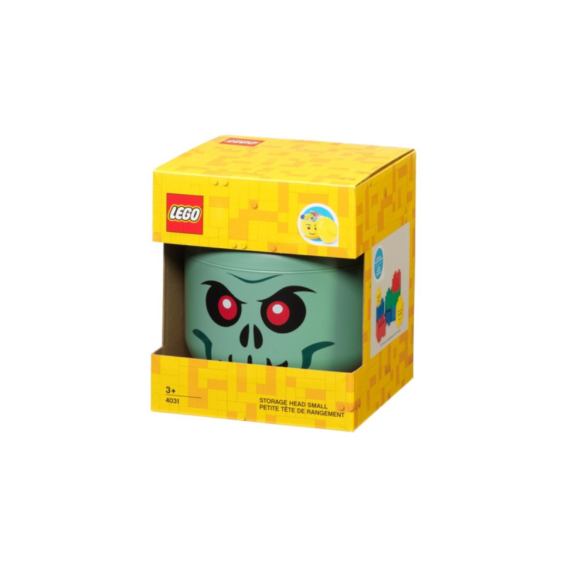 Room Copenhagen LEGO Storage Head Skelett , Aufbewahrungsbox(schwarz/rot, klein)