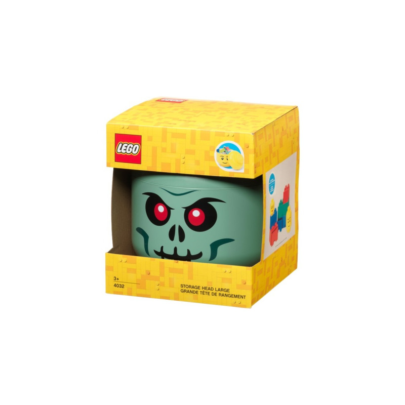 Room Copenhagen LEGO Storage Head Skelett , Aufbewahrungsbox(schwarz/rot, groß)