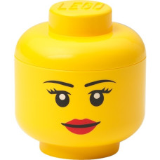 Room Copenhagen LEGO Storage Head "Girl", mini, Aufbewahrungsbox(gelb)