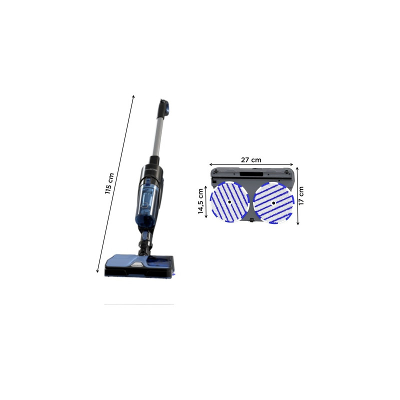 Rowenta Rowenta X-Combo, Wischsauger(schwarz/blau)