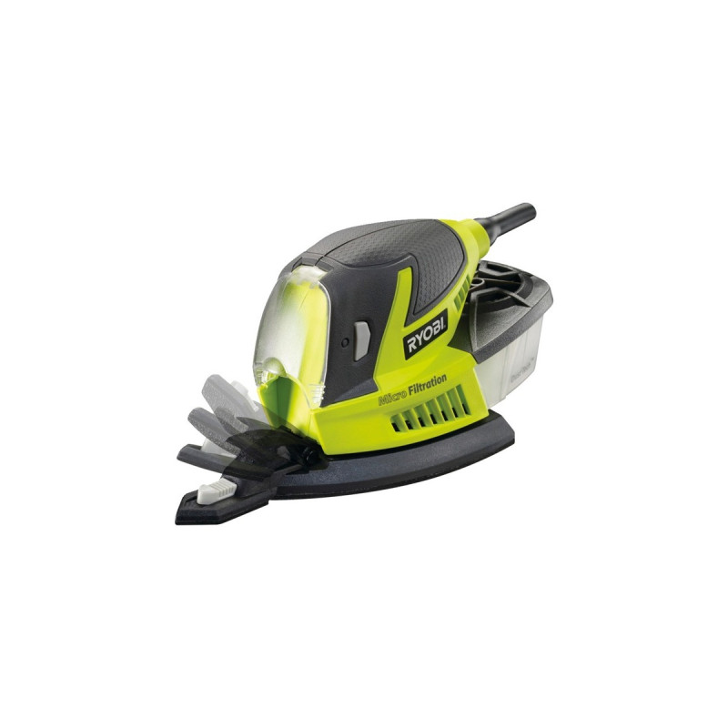Ryobi Fäustlingsschleifer RPS100-S, Multischleifer(grün/schwarz, 100 Watt)