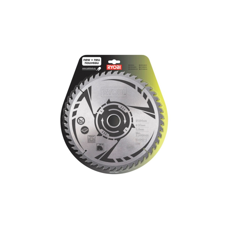 Ryobi HM-Kreissägeblatt SB254T48A1, Ø 254mm, 48Z(Bohrung 30mm, für Tischkreissägen)