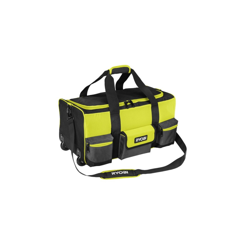 Ryobi Handwerkertasche RSSLTB2, Größe L, lang(grün/schwarz, mit Schultergurt und Rollen)