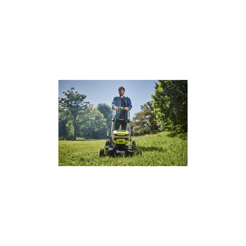 Ryobi MAX POWER Akku-Mulchmäher RY36LMMX51A-140, 36Volt, Rasenmäher(grün/schwarz, Li-Ionen-Akku 4 Ah)