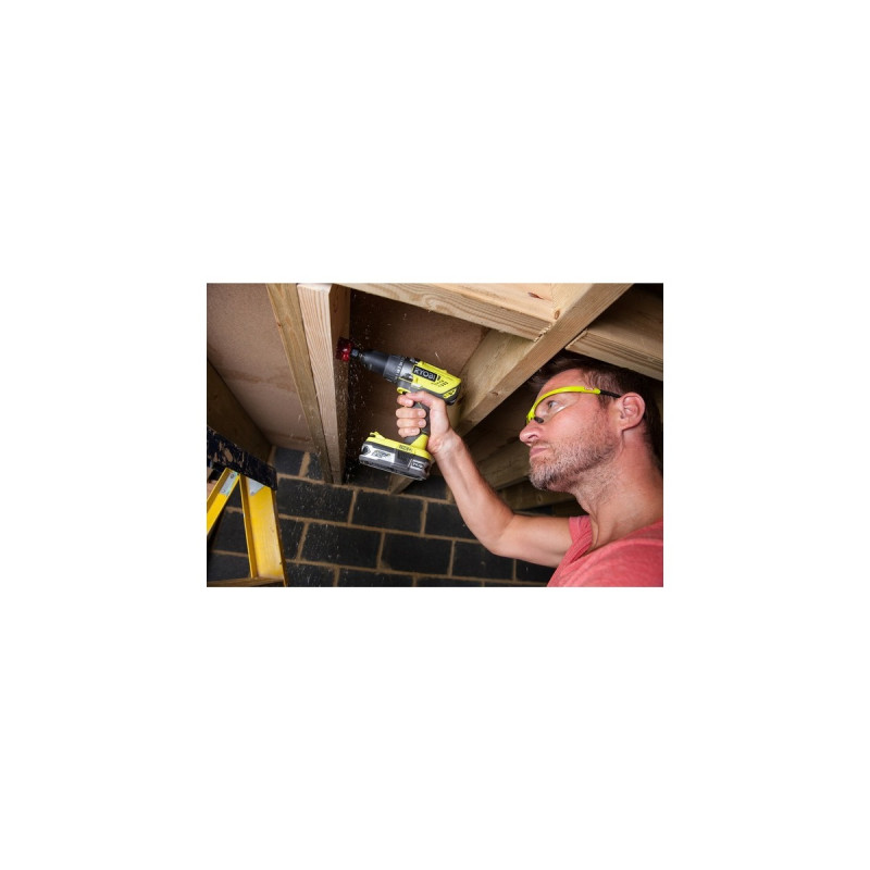 Ryobi ONE+ Akku Combo-Set R18CK4B-252S, 18Volt, Werkzeug-Set(grün/schwarz, Li-Ionen Akku 2,0Ah + 5,0Ah, Bohrschrauber + Stichsäge + Winkelschleifer + Polierer, Tasche)