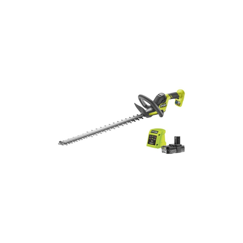 Ryobi ONE+ Akku-Heckenschere RY18HT55A-120, 18Volt(grün/schwarz, Li-Ionen Akku 2,0Ah)
