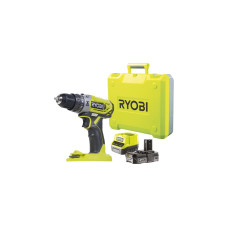 Ryobi ONE+ Akku-Schlagbohrschrauber R18PD2-120B, 18Volt(grün/schwarz, Li-Ionen Akku 2,0Ah, Koffer)